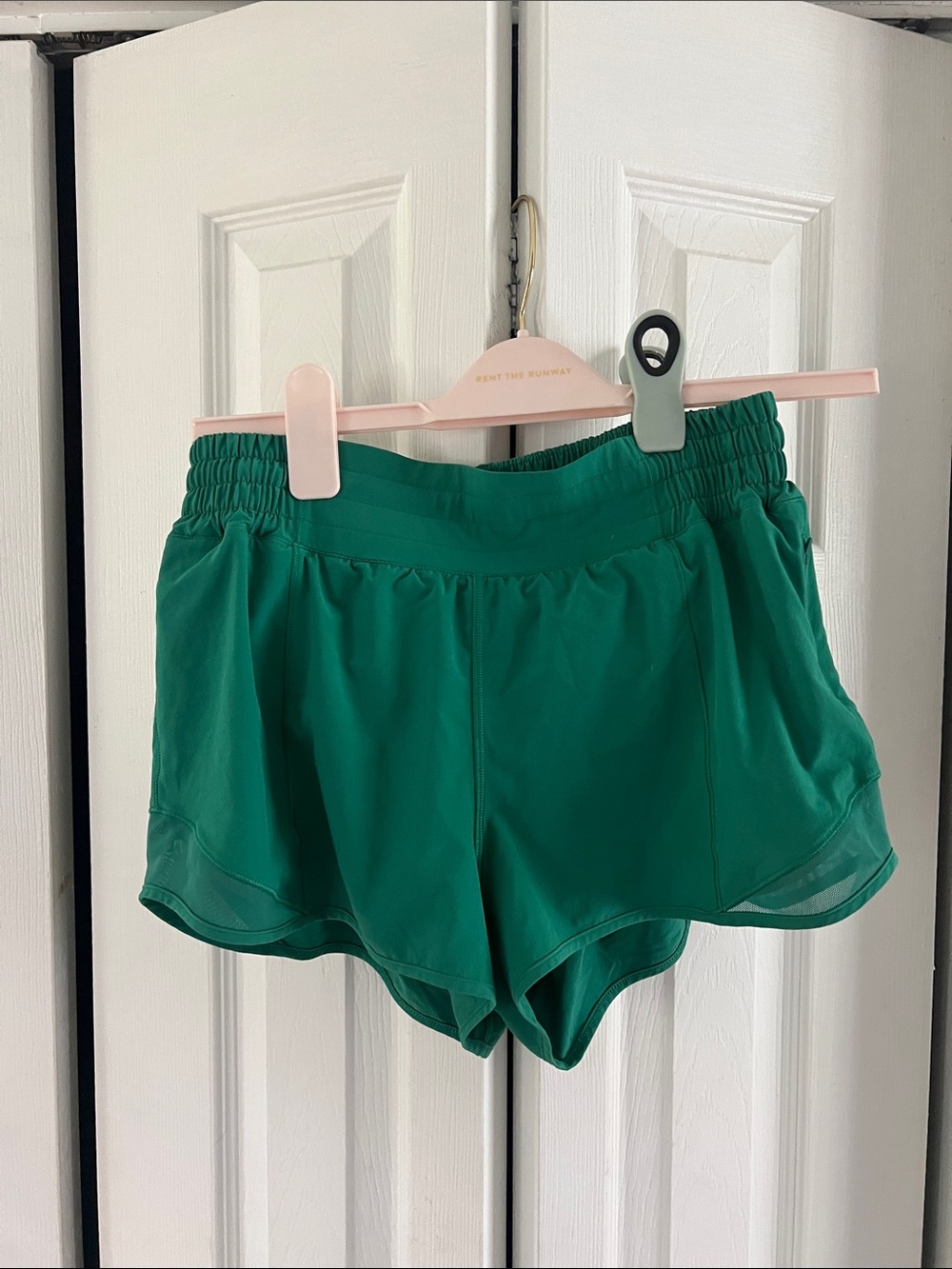 Lululemon Hotty Hots Green Athletic Running Shorts